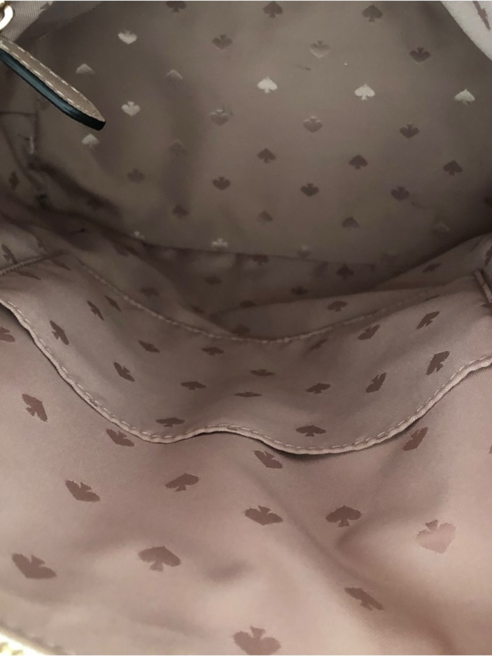 Kate Spade Staci Dome Leather Backpack Warm Beige Multi - Picture 6 of 8